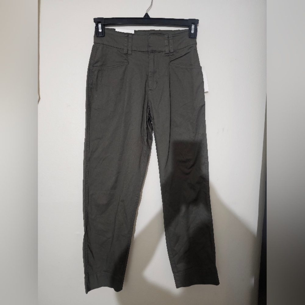 A New Day Women's Straight Ankle High-Rise Olive Pants